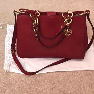 Michael Kors Red Leather Bag